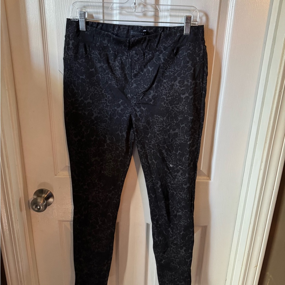 Sanctuary Black Patterned Straight Leg Pants